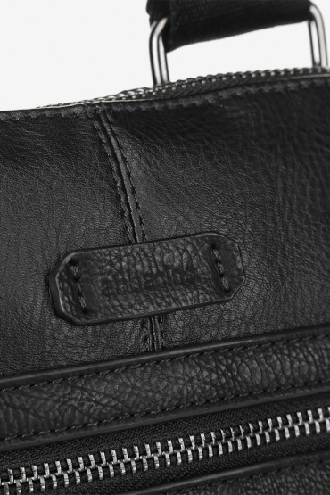 Black crossbody bag with zipper