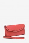 Coral large leather wallet