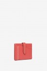 Coral leather card holder