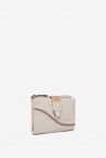 Beige small leather wallet