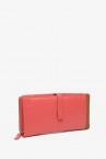 Coral large leather wallet
