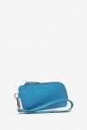 Blue leather coin purse