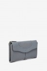 Blue large leather wallet