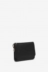 Black leather coin purse