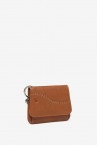 Cognac leather coin purse