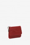 Red leather coin purse