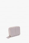 Mauve small leather wallet
