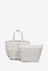 White braided small shopper bag