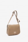 Camel crossbody bag in recycled materials