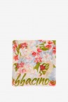 Viscose scarf with floral print in pink