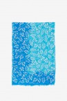 Pañuelo de viscosa con estampado floral en azul