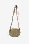 Green crossbody bag in recycled materials