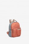 Orange backpack in recycled materials