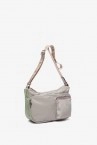 Grey crossbody bag in recycled materials