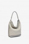 Grey shoulder bag in recycled materials
