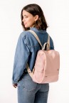 Pink backpack in recycled materials