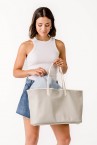 Grey reversible shopper bag