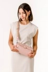 Pink crossbody bag in recycled materials