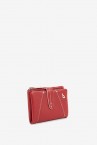 Red small leather wallet