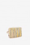Yellow canvas toiletry bag