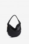 Black leather shoulder bag