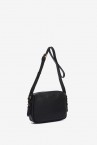 Black leather crossbody bag