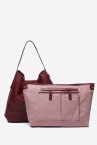 Burgundy leather shoulder bag