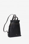 Black leather backpack