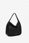 Black leather shoulder bag