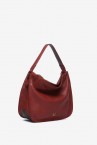 Terracotta leather shoulder bag