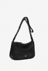 Black leather crossbody bag