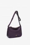 Purple leather crossbody bag