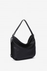 Bolso-mochila en piel negra