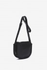 Black leather crossbody bag