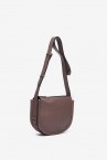 Taupe leather crossbody bag