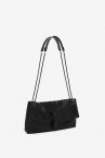 Black metallic mesh party bag