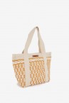 Basket bag with white details