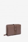 Taupe leather medium size wallet