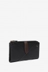 Black leather large wallet