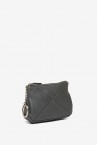 Grey leather coin purse