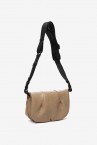 Crossbody bag in beige recycled materials