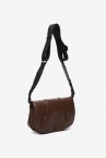 Crossbody bag in brown recycled materials