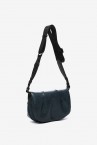 Crossbody bag in blue recycled materials