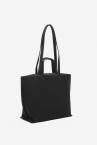 Shopper bag in black recycled materials