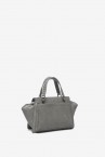 Small handbag in grey recycled materials