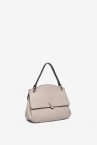 Bolso de mano grande en materiales reciclados beige