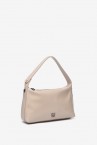 Bolso de hombro en charol beige