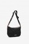 Padded crossbody bag in black recycled materials