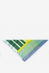 Green bandana with geometric print