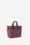 Burgundy shopper in recycled materials